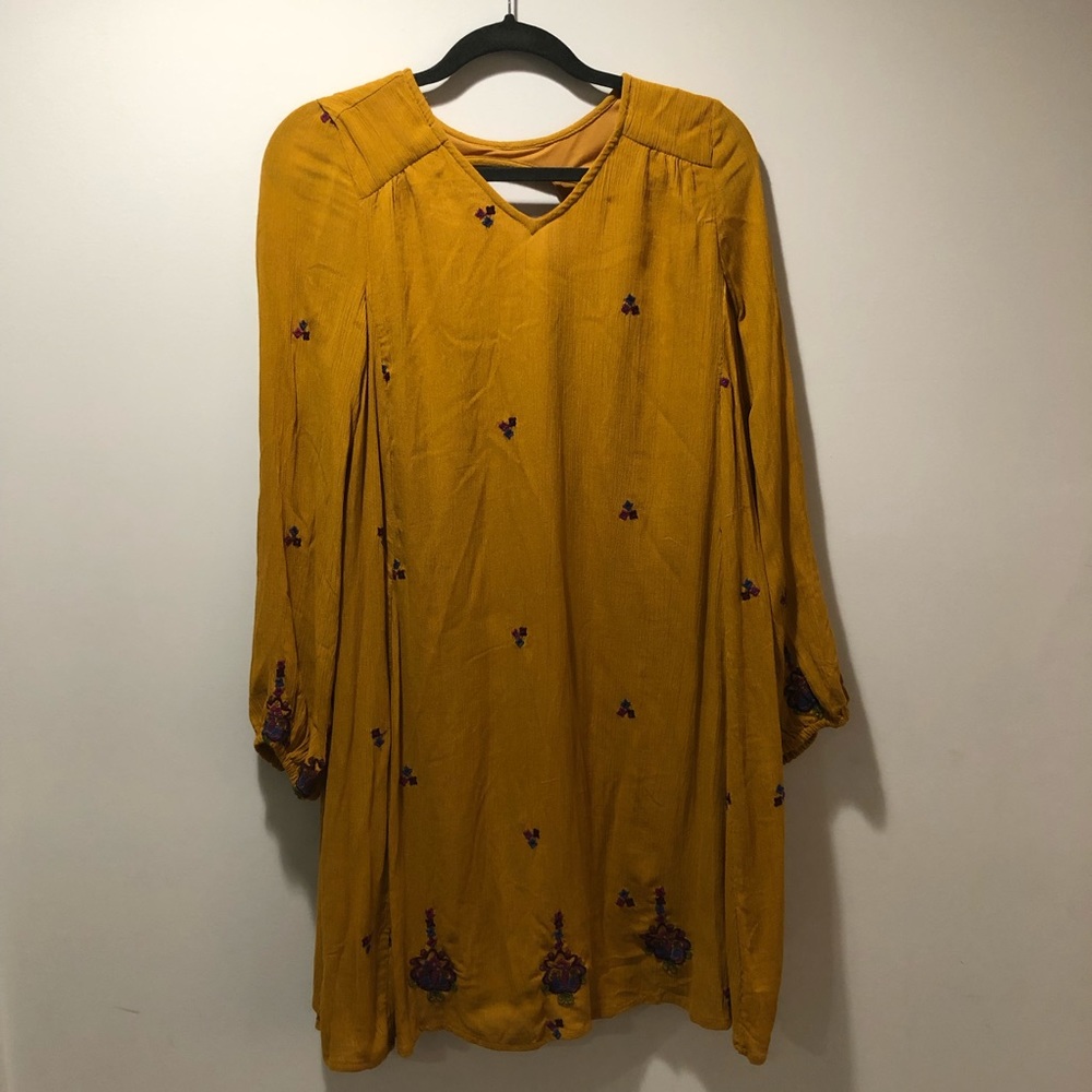 Yellow long sleeve dress